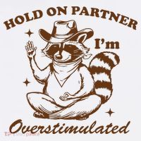 Hold On Partner IM Overstimulated Beanie thumb 2