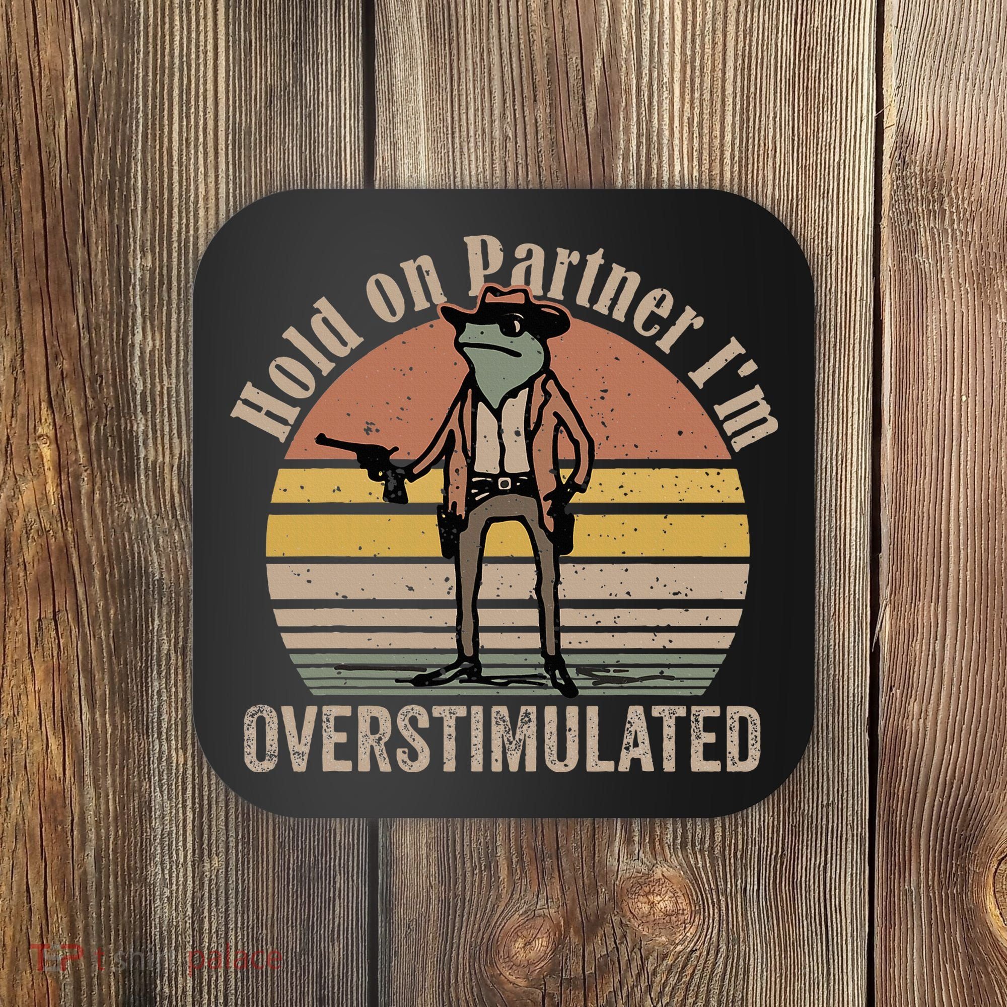 Hold On Partner IM Overstimulated Cowboy Frog Coaster