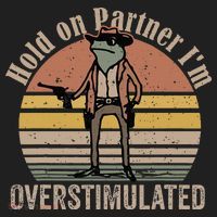 Hold On Partner IM Overstimulated Cowboy Frog Hat thumb 2