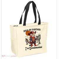 Hold On Partner IM Overstimulated Tote Bag thumb 2