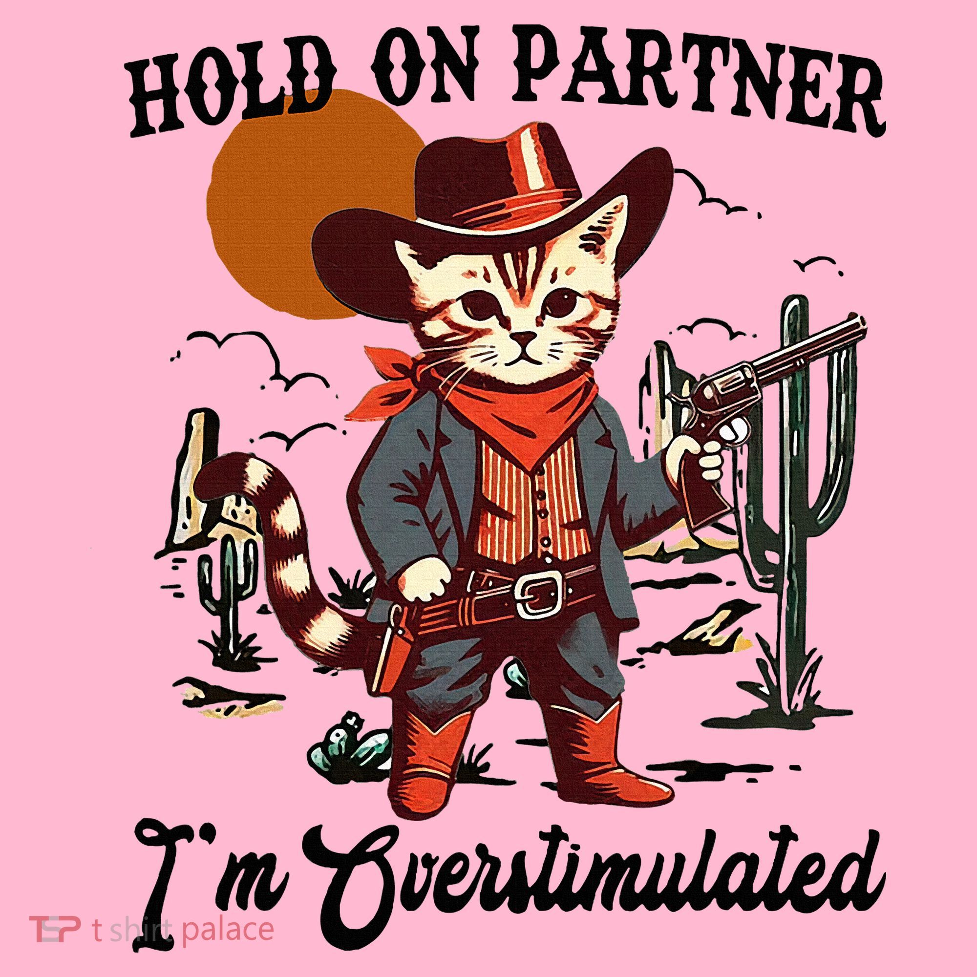 Hold On Partner IM Overstimulated Coaster