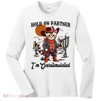 Hold On Partner IM Overstimulated Women's Long Sleeve Shirt thumb 0