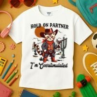 Hold On Partner IM Overstimulated Kids T-Shirt thumb 3