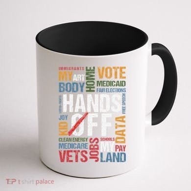 Hands Off Protest Social Security And Medicare Resist 8647 Coffee Mug back
