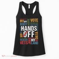 Hands Off Protest Social Security And Medicare Resist 8647 Women's Tank Top thumb 0