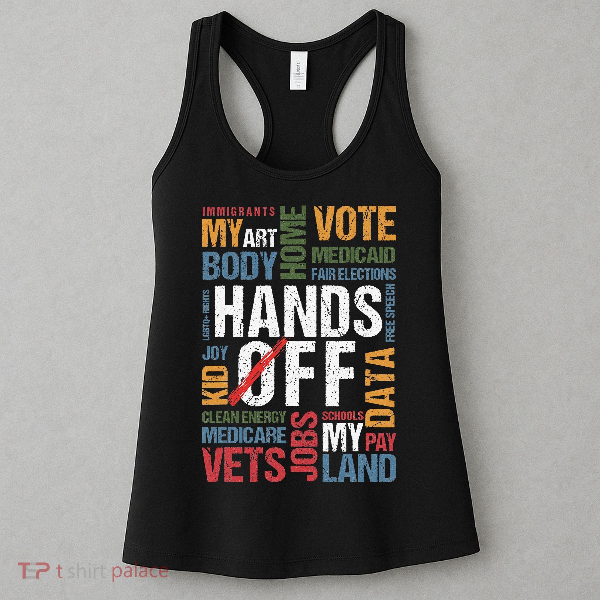 Hands Off Protest Social Security And Medicare Resist 8647 Women's Tank Top