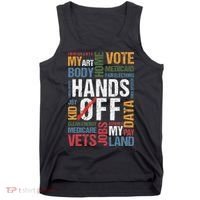 Hands Off Protest Social Security And Medicare Resist 8647 Tank Top thumb 0