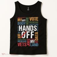 Hands Off Protest Social Security And Medicare Resist 8647 Tank Top thumb 2