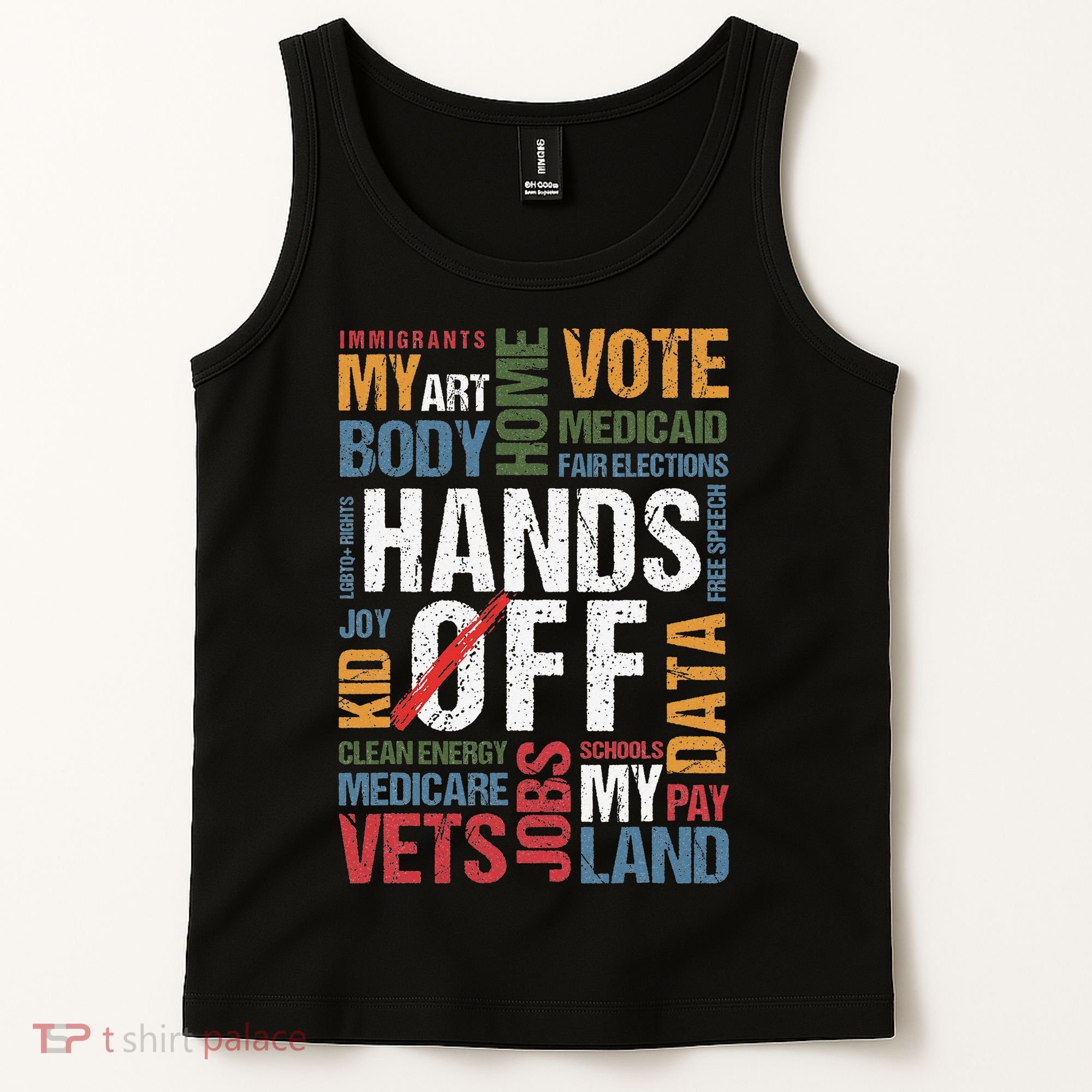 Hands Off Protest Social Security And Medicare Resist 8647 Tank Top