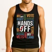 Hands Off Protest Social Security And Medicare Resist 8647 Tank Top thumb 3