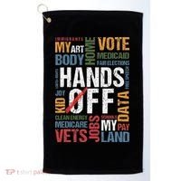Hands Off Protest Social Security And Medicare Resist 8647 Golf Towel thumb 0