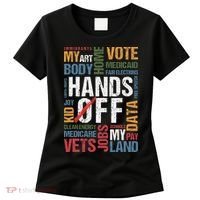 Hands Off Protest Social Security And Medicare Resist 8647 Women's T-Shirt thumb 0