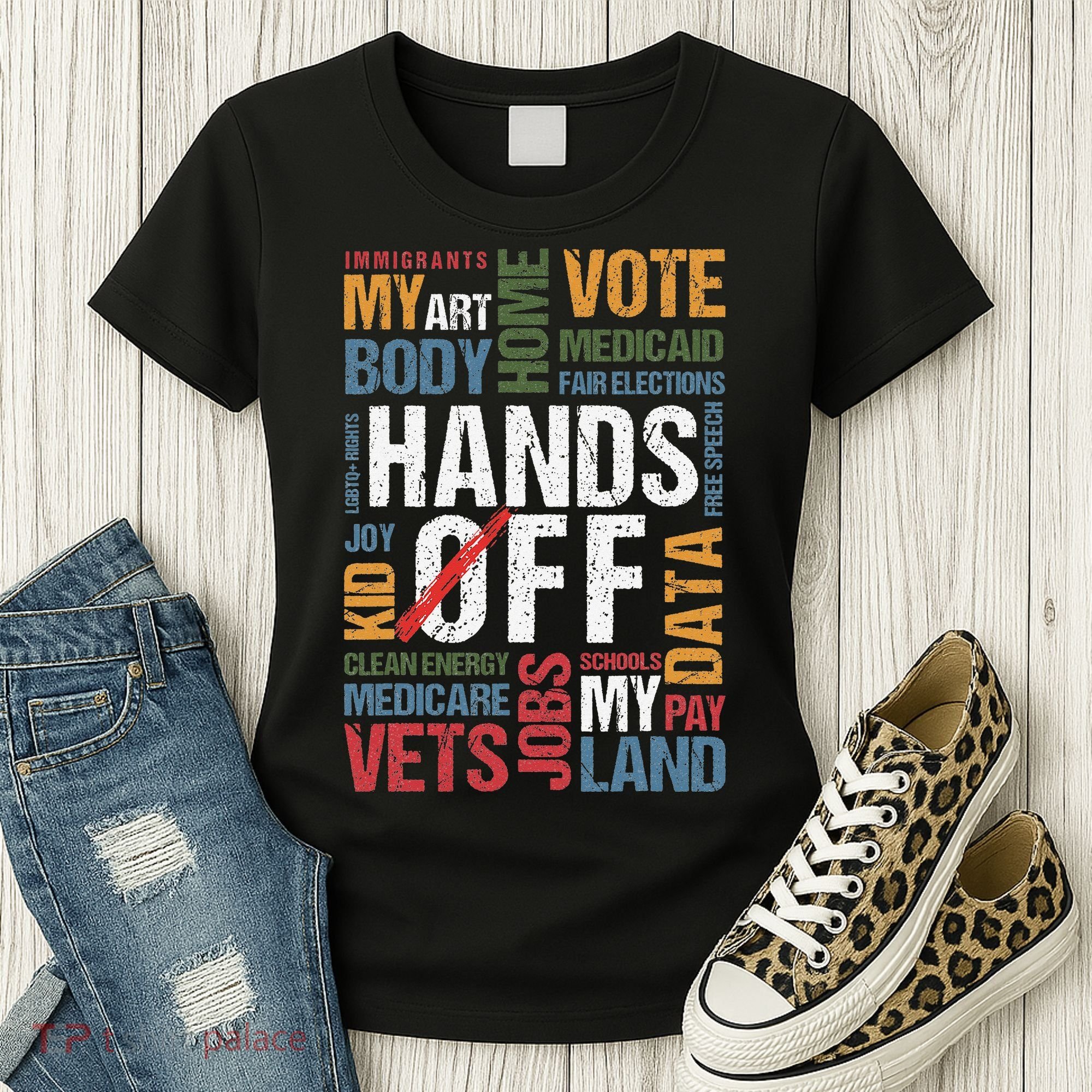 Hands Off Protest Social Security And Medicare Resist 8647 Women's T-Shirt