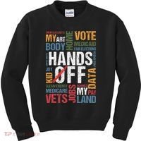 Hands Off Protest Social Security And Medicare Resist 8647 Kids Sweatshirt thumb 0
