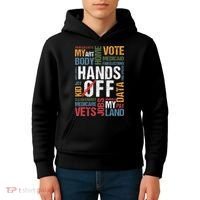 Hands Off Protest Social Security And Medicare Resist 8647 Kids Hoodie thumb 4