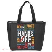 Hands Off Protest Social Security And Medicare Resist 8647 Tote Bag thumb 0
