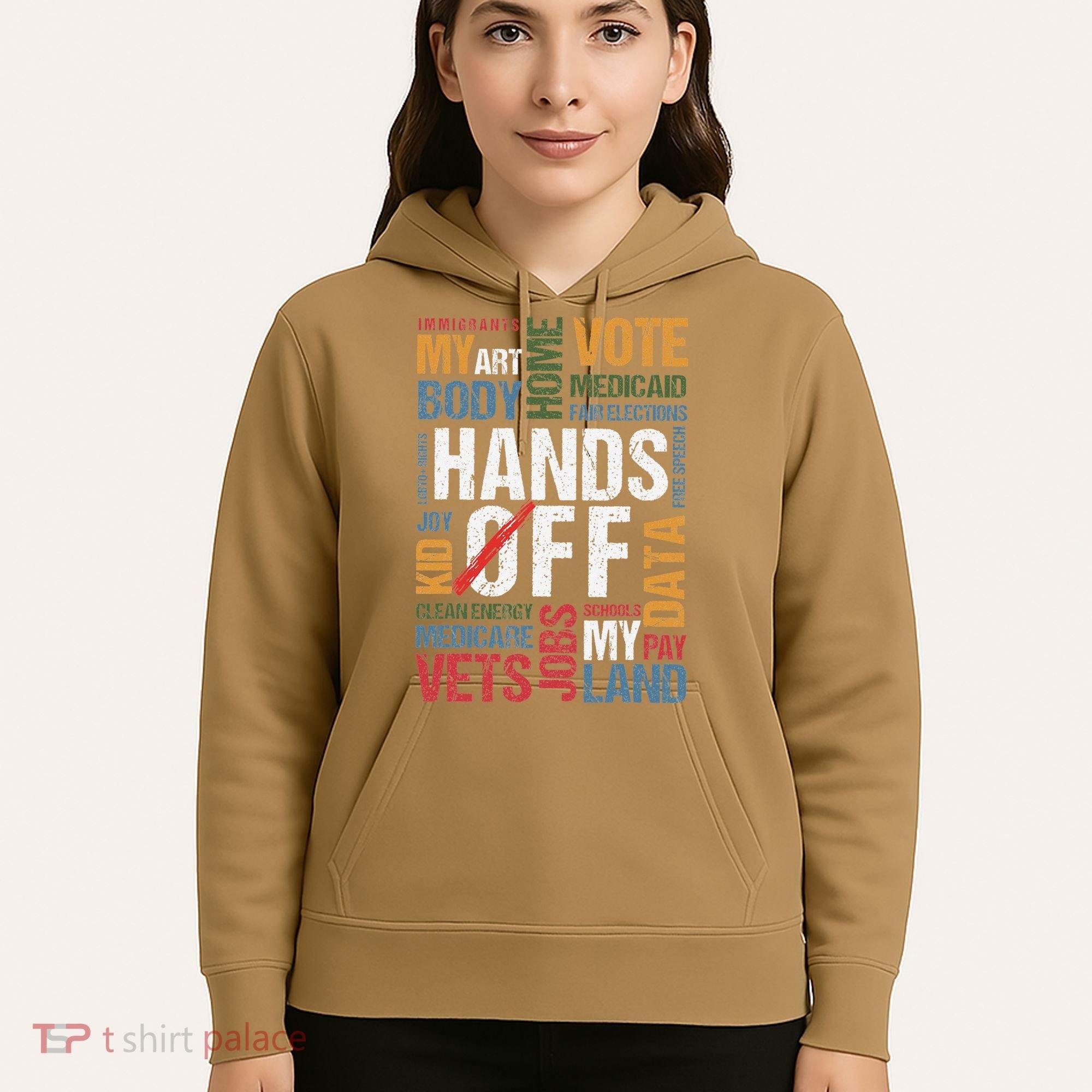 Hands Off Protest Social Security And Medicare Resist 8647 Hoodie