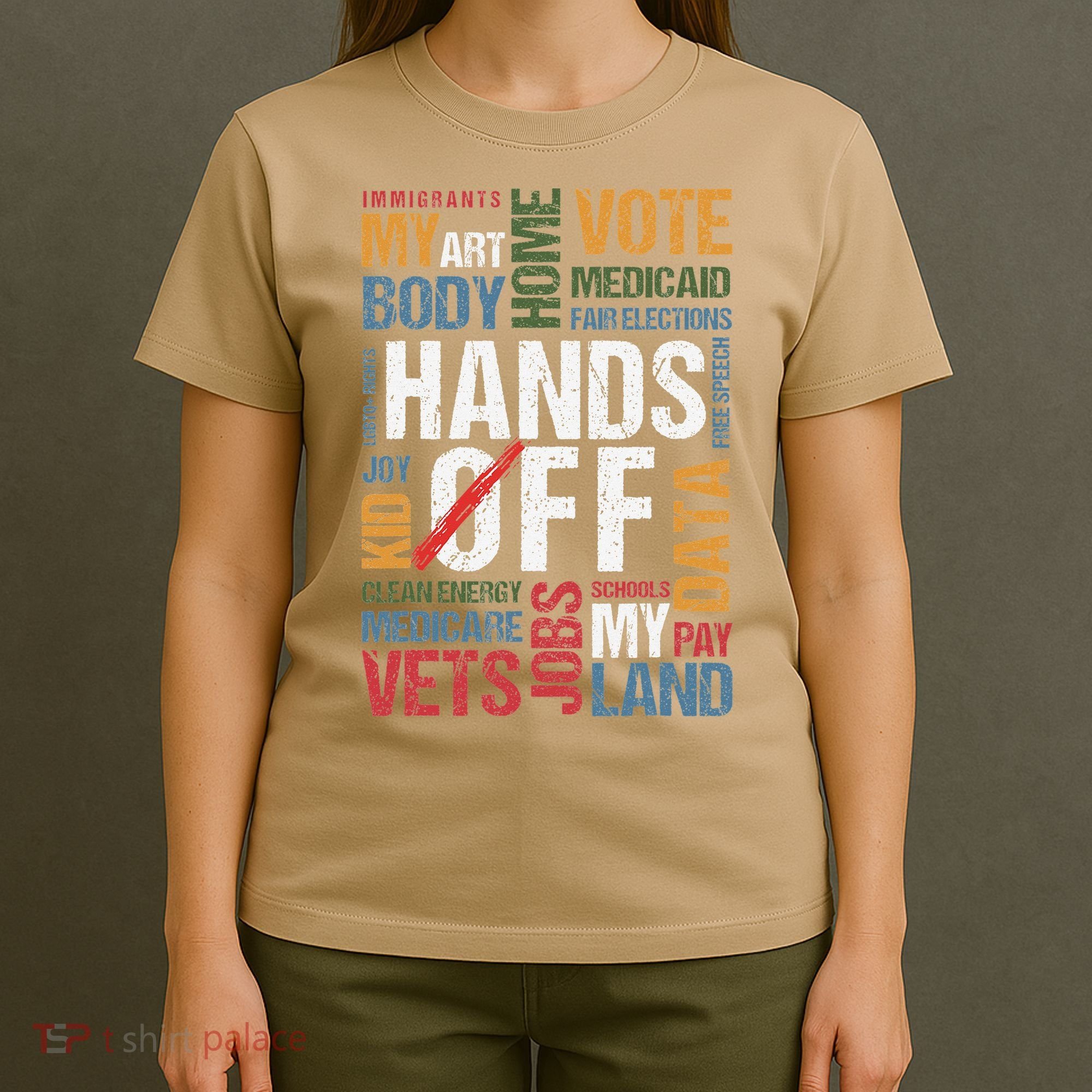 Hands Off Protest Social Security And Medicare Resist 8647 T-Shirt
