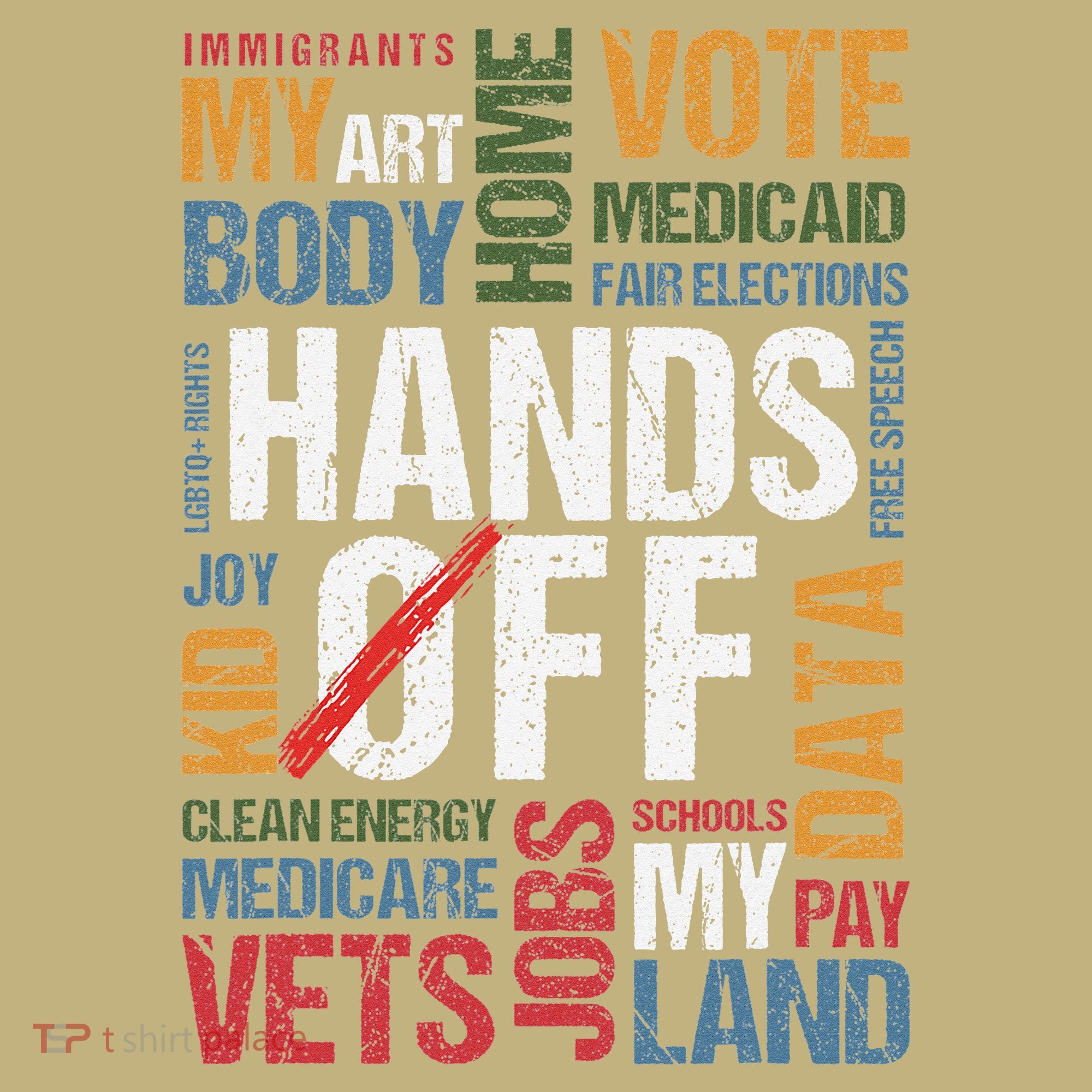 Hands Off Protest Social Security And Medicare Resist 8647 T-Shirt