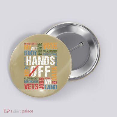 Hands Off Protest Social Security And Medicare Resist 8647 Button