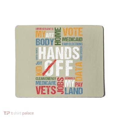 Hands Off Protest Social Security And Medicare Resist 8647 Mousepad