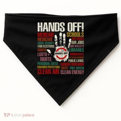 Hands Off Protest Vintage USA-Made Doggie Bandana