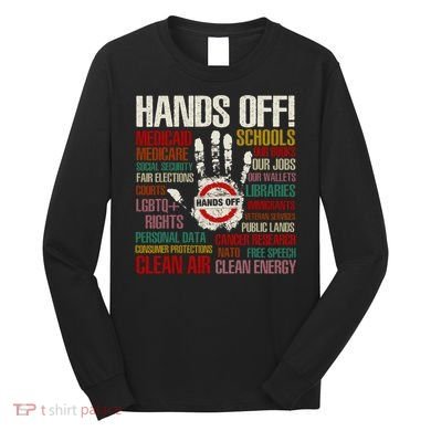 Hands Off Protest Vintage Long Sleeve Shirt