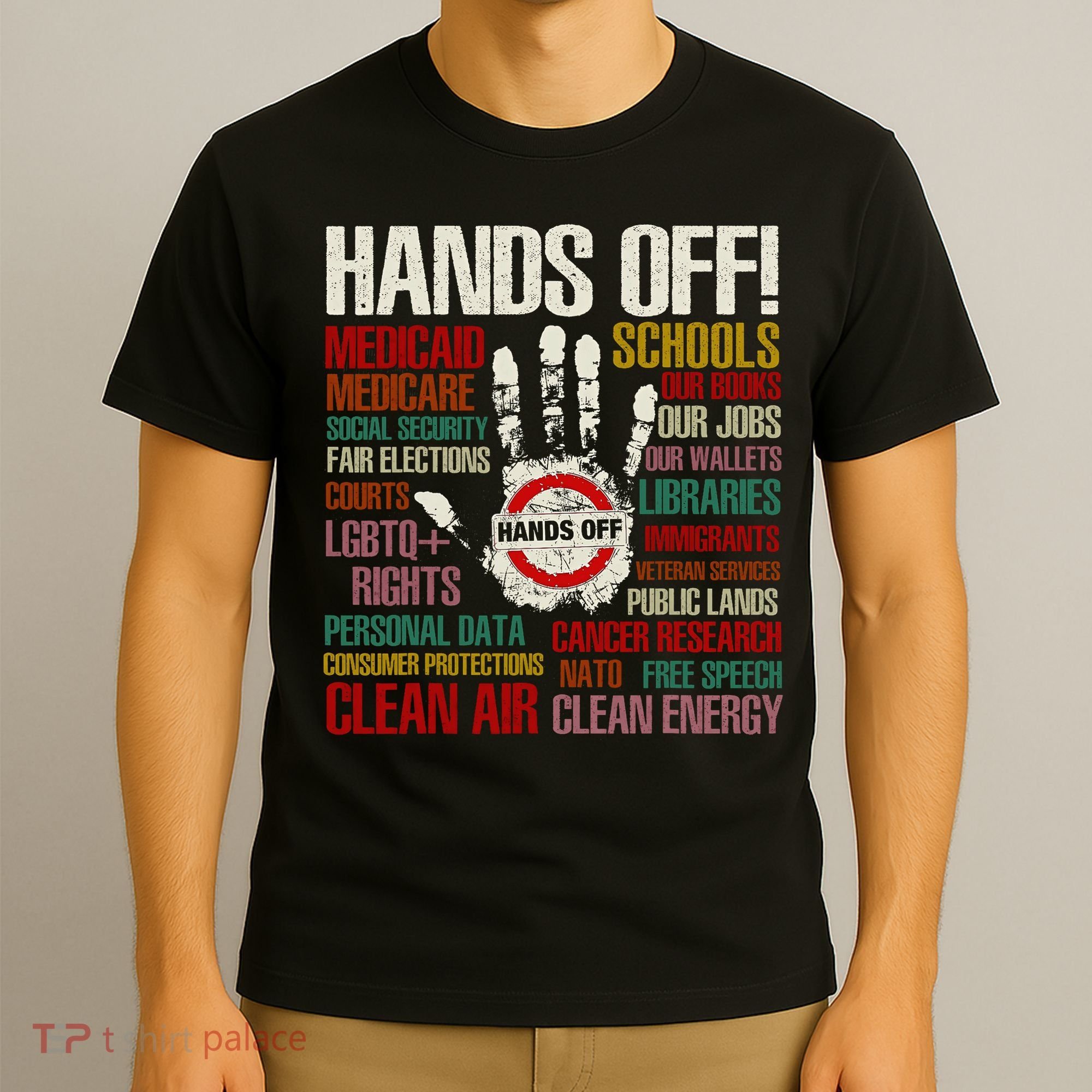 Hands Off Protest Vintage T-Shirt