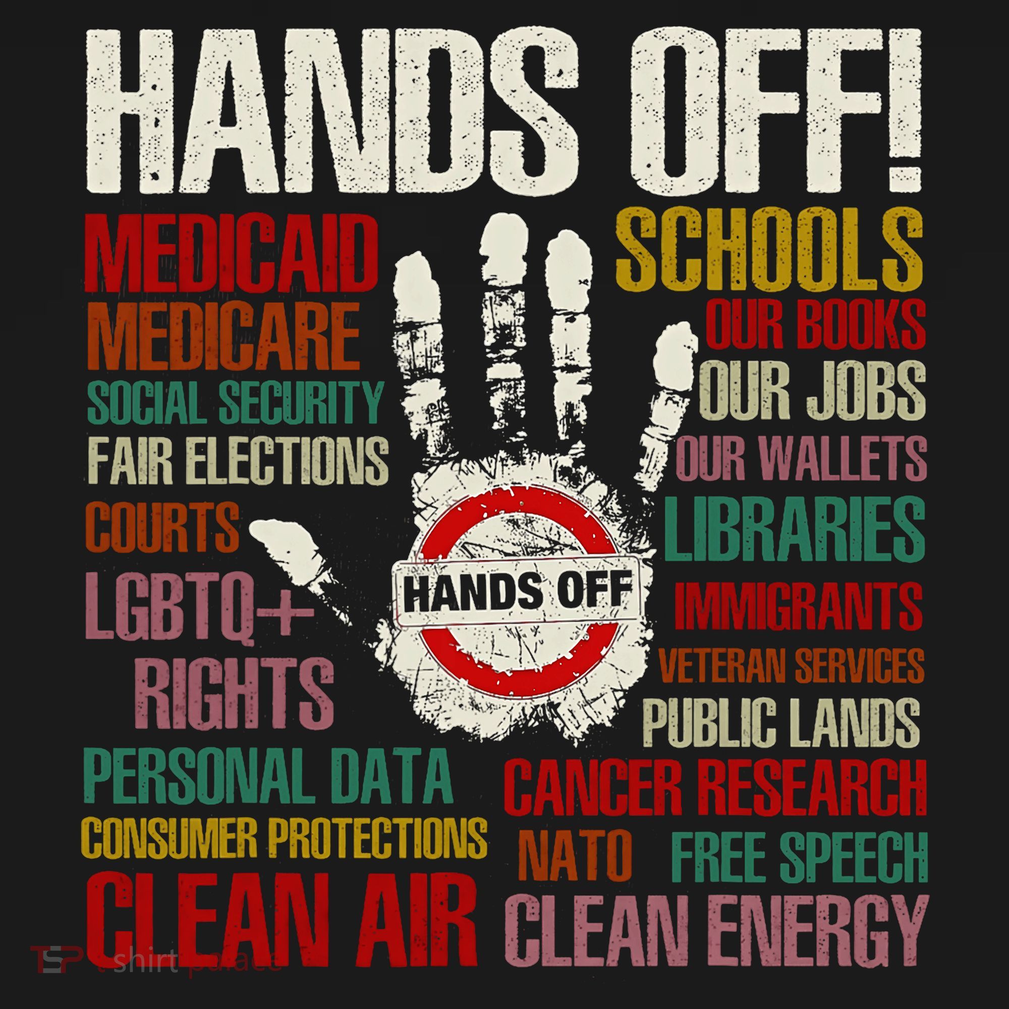 Hands Off Protest Vintage T-Shirt