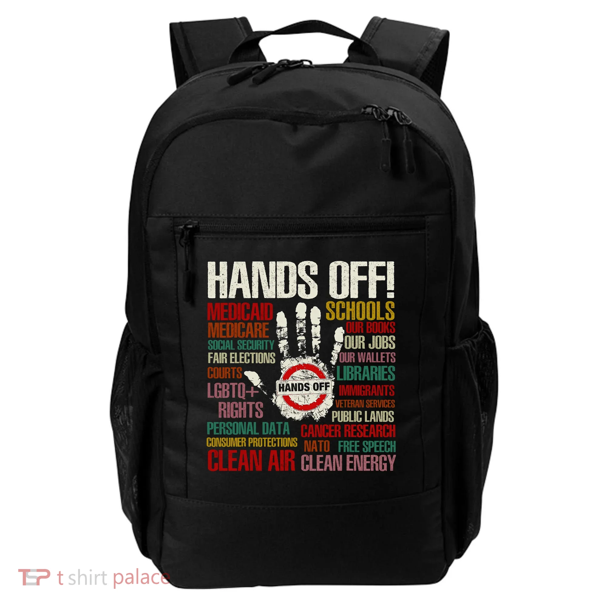 Hands Off Protest Vintage Backpack