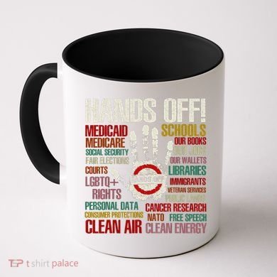 Hands Off Protest Vintage Coffee Mug