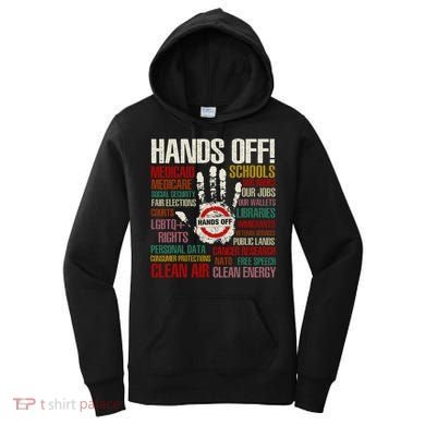 Hands Off Protest Vintage Women's Hoodie