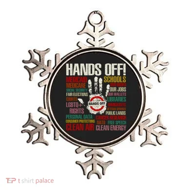 Hands Off Protest Vintage Ornament