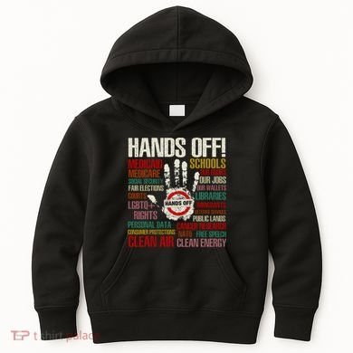 Hands Off Protest Vintage Kids Hoodie
