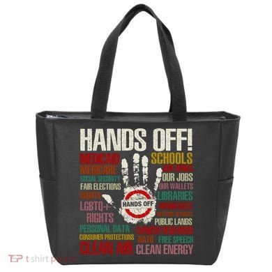 Hands Off Protest Vintage Tote Bag