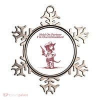 Hold On Partner IM Overstimulated Cowboy Dachshund Dogs Ornament thumb 0