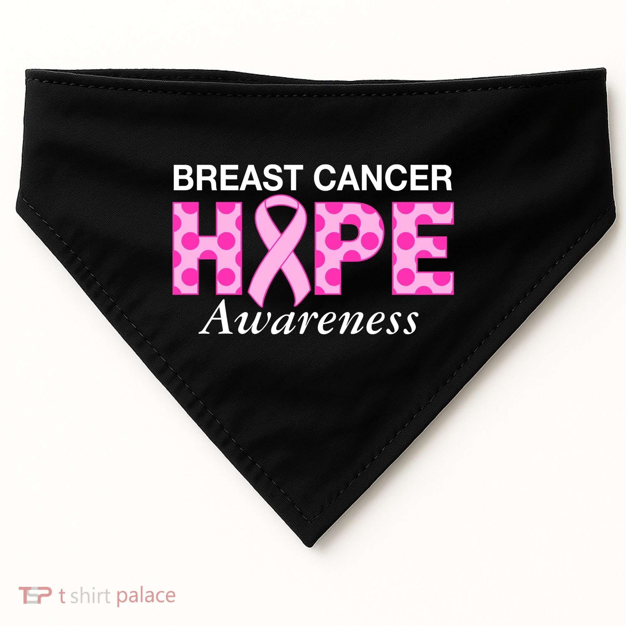 Hope Breast Cancer Awaraness USA-Made Doggie Bandana