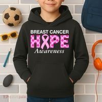 Hope Breast Cancer Awaraness Kids Hoodie thumb 2