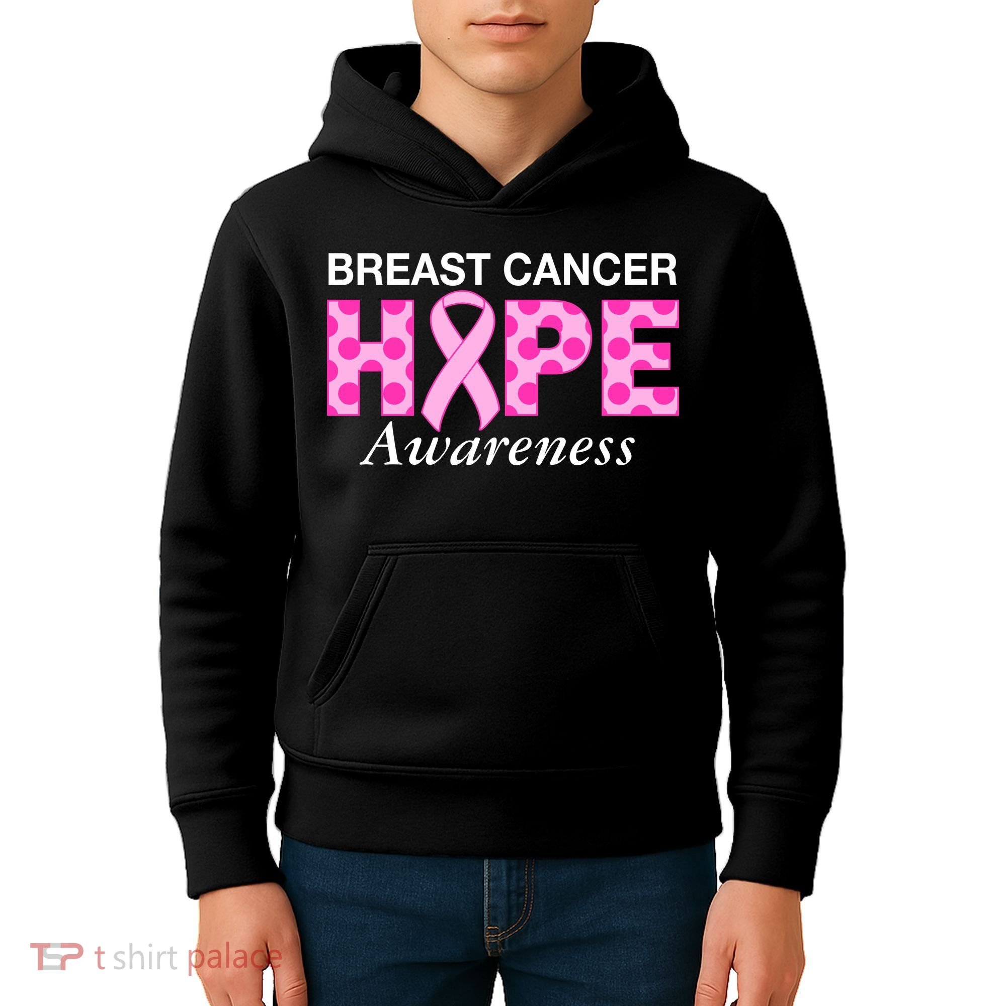Hope Breast Cancer Awaraness Kids Hoodie