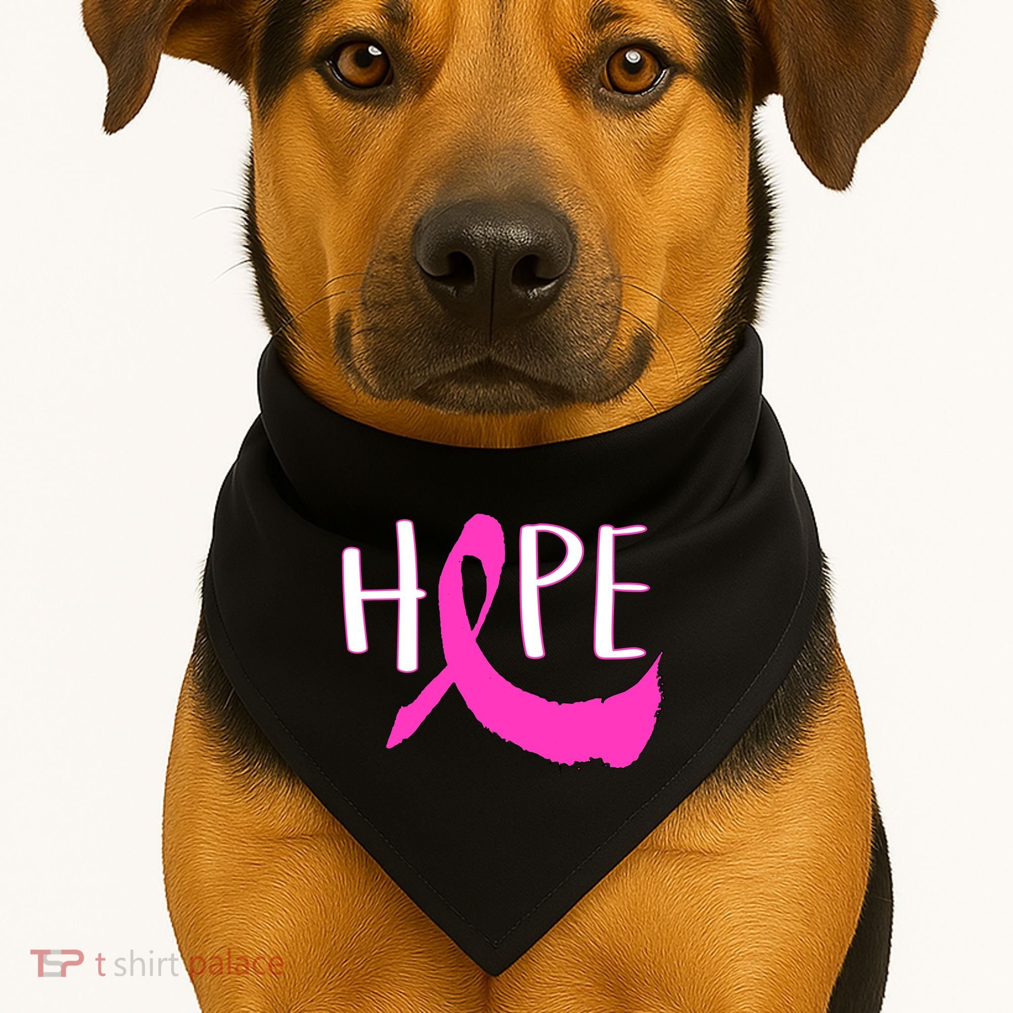 Hope Breast Cancer Awareness Logo  USA-Made Doggie Bandana