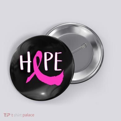 Hope Breast Cancer Awareness Logo  Button