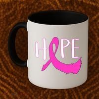 Hope Breast Cancer Awareness Logo  Coffee Mug thumb 2