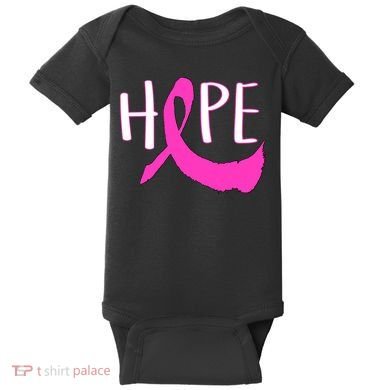 Hope Breast Cancer Awareness Logo  Baby Bodysuit