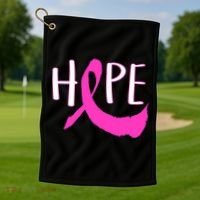 Hope Breast Cancer Awareness Logo  Golf Towel thumb 1