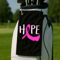 Hope Breast Cancer Awareness Logo  Golf Towel thumb 2