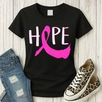 Hope Breast Cancer Awareness Logo  Women's T-Shirt thumb 3