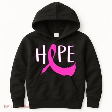 Hope Breast Cancer Awareness Logo  Kids Hoodie