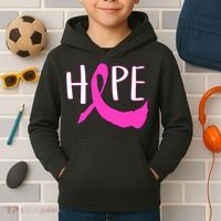 Hope Breast Cancer Awareness Logo  Kids Hoodie thumb 2