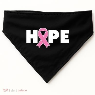 Hope Breast Cancer Awareness Ribbon USA-Made Doggie Bandana