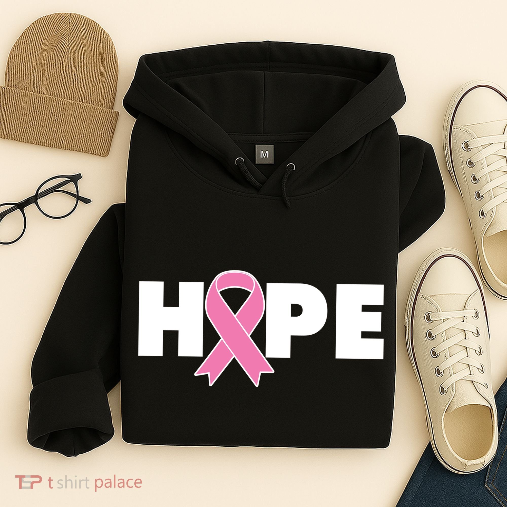 Hope Breast Cancer Awareness Ribbon Hoodie